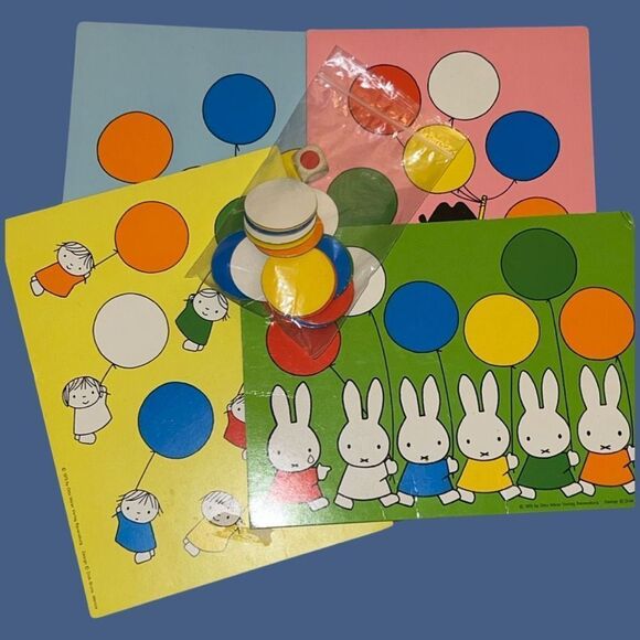 1973 Vintage Ravensburger Miffy Bunny Dick Bruna Match a Balloon Game - Picture 5 of 5